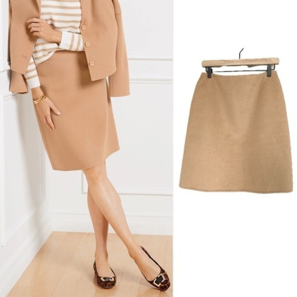 Celine Finition Main Wool Beige Pencil Mini Skirt FR 40 US M (8)